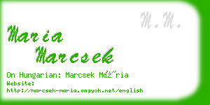 maria marcsek business card